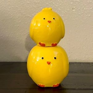 Baby Chick Stackable Salt & Pepper Shakers Spring, Easter, Farmhouse Decor NEW